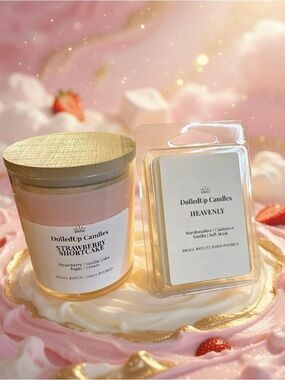 Sweet Escape Duo | Strawberry Shortcake Candle + Heavenly Melt